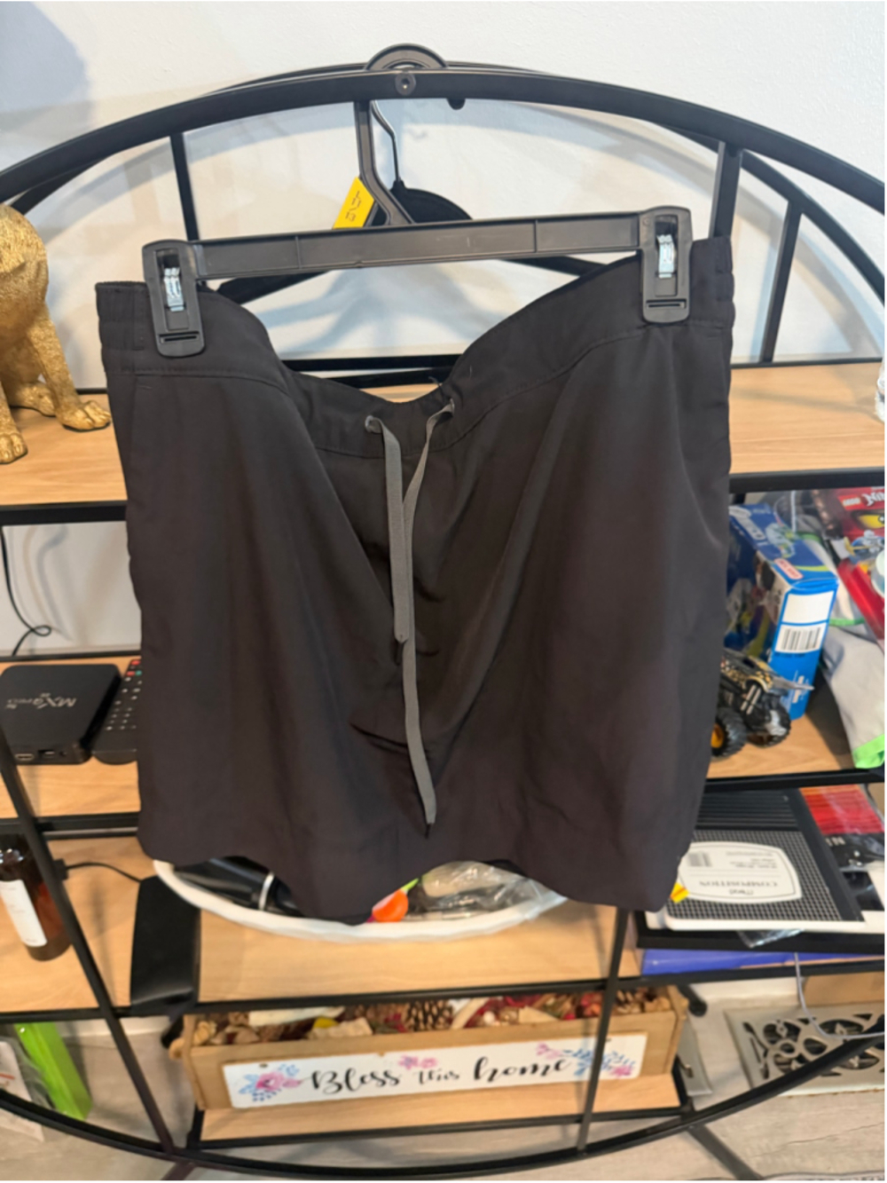 Women's Speedo Swim skirt with Shorts Black Grey Size XL
